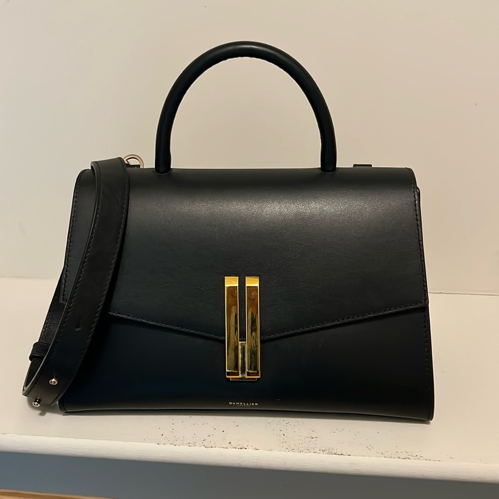 DeMellier London The Montreal Smooth Black Leather handbag